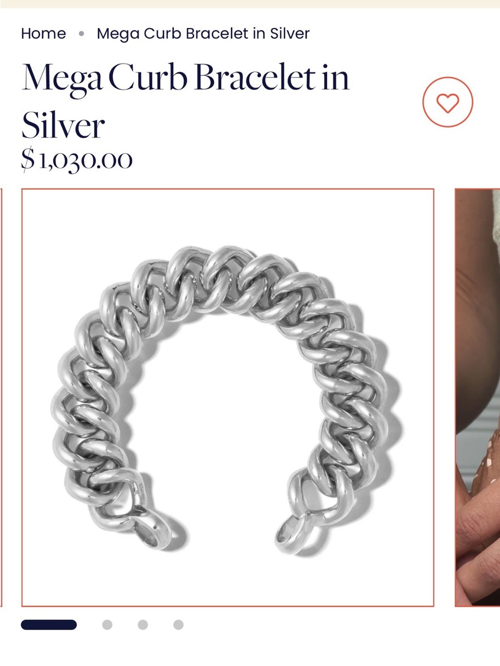 Marla Aaron - Mega Curb Bracelet in Silver